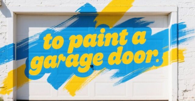 How to paint a garage Door