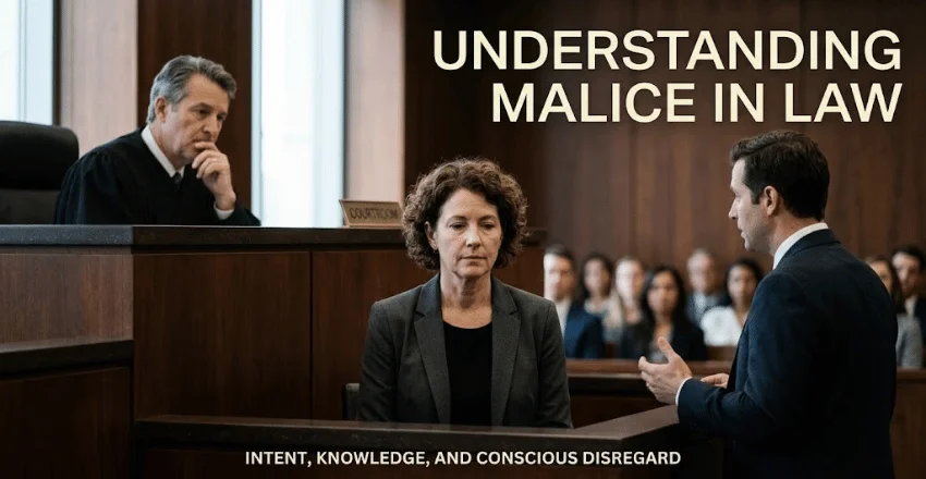 What Malice Means in Law